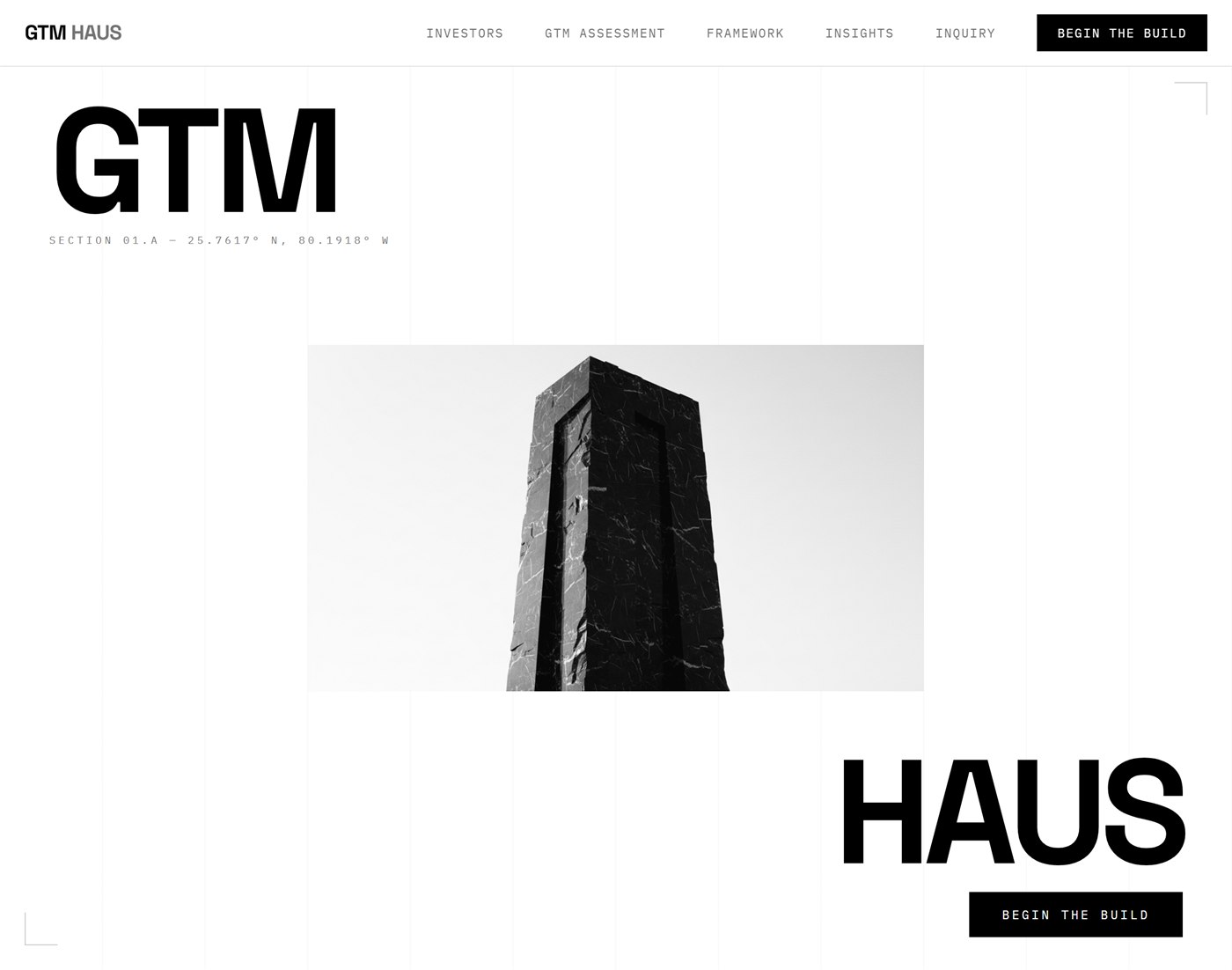 GTM Haus homepage, go-to-market strategy for Series B AI startups